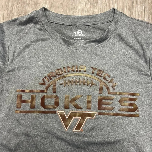 NWT Virginia Tech Hokies Kids Gray Graphic Short Sleeve T-Shirt Size Medium - Picture 2 of 4